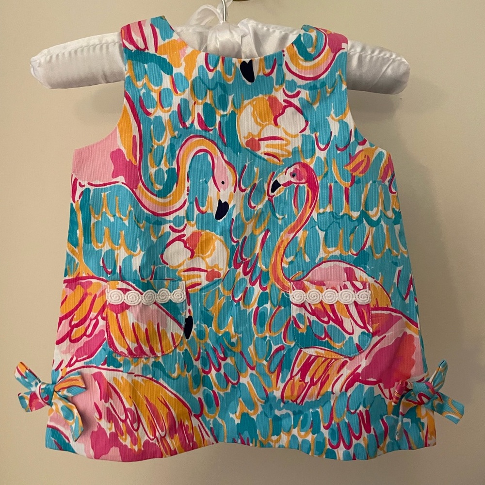 NWT Lilly Pulitzer baby dress 6-12 months with flamingos